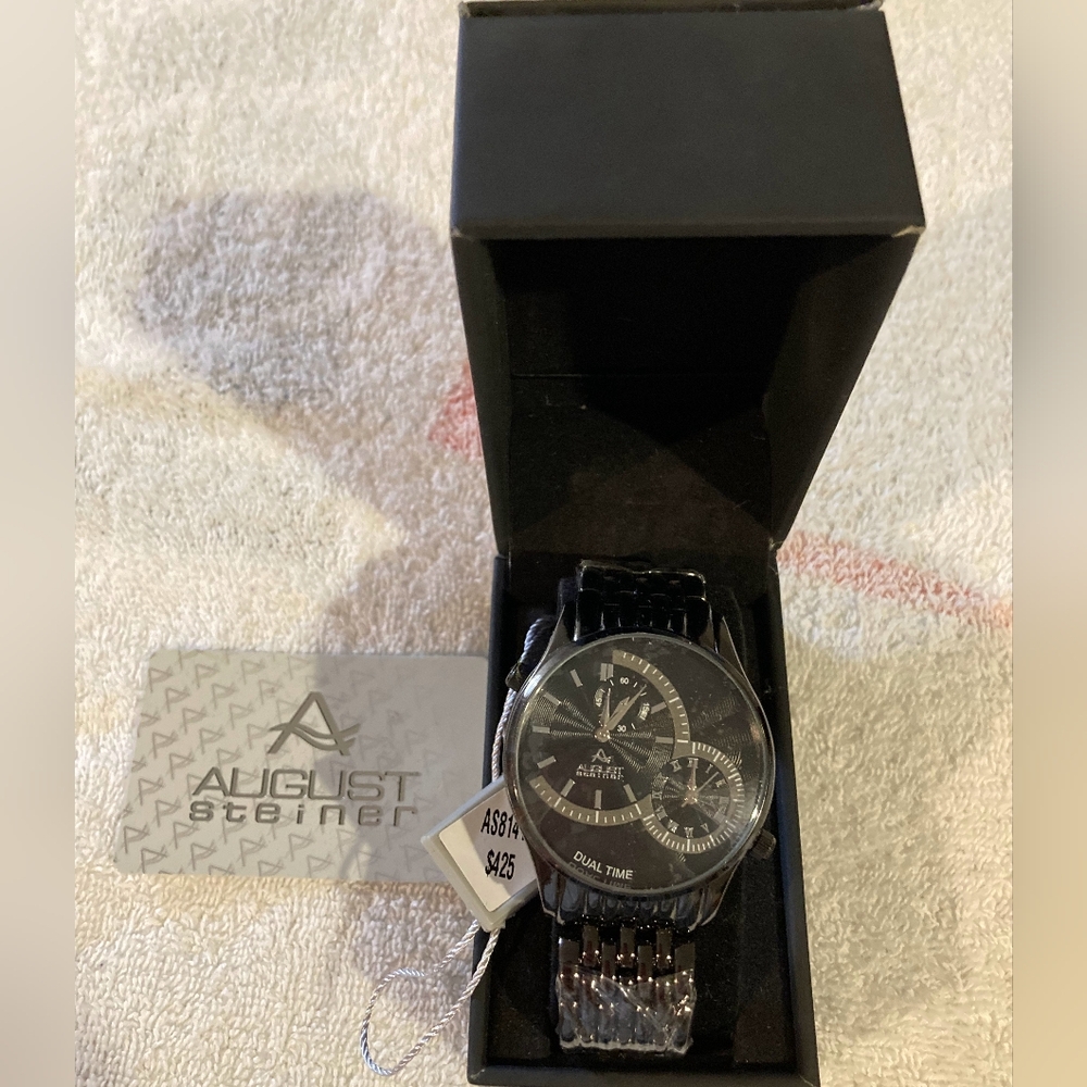 August Steiner Black Men's Watch